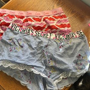 Two medium VS sleep shorts